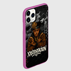 Чехол iPhone 11 Pro матовый XXXTentacion со скрещенными руками, цвет: 3D-фиолетовый — фото 2