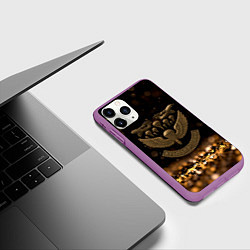Чехол iPhone 11 Pro матовый Крылья Родины ВДВ, цвет: 3D-фиолетовый — фото 2