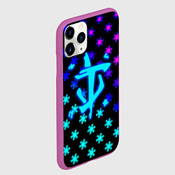 Чехол iPhone 11 Pro матовый Doom winter neon, цвет: 3D-фиолетовый — фото 2
