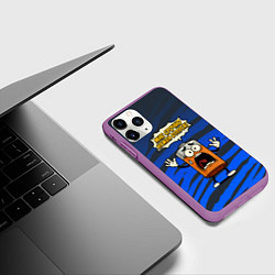 Чехол iPhone 11 Pro матовый Мне срочно нужен отпуск - батарейка, цвет: 3D-фиолетовый — фото 2