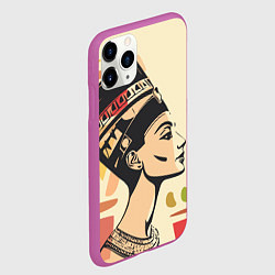 Чехол iPhone 11 Pro матовый Нефертити, цвет: 3D-фиолетовый — фото 2