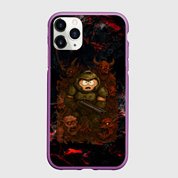 Чехол iPhone 11 Pro матовый Эрик Картман Doom, цвет: 3D-фиолетовый