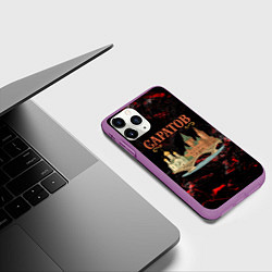 Чехол iPhone 11 Pro матовый Саратов город, цвет: 3D-фиолетовый — фото 2
