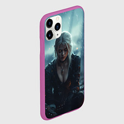 Чехол iPhone 11 Pro матовый Цири сидит под дождем, цвет: 3D-фиолетовый — фото 2