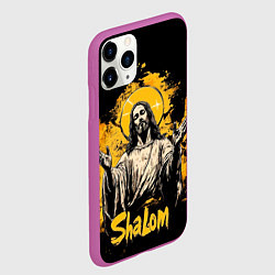 Чехол iPhone 11 Pro матовый Jesus shalom, цвет: 3D-фиолетовый — фото 2