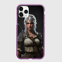 Чехол iPhone 11 Pro матовый Цири Ведьмак, цвет: 3D-фиолетовый