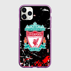 Чехол iPhone 11 Pro матовый Liverpool штрихи красок