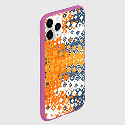 Чехол iPhone 11 Pro матовый Геометрические разводы, цвет: 3D-фиолетовый — фото 2