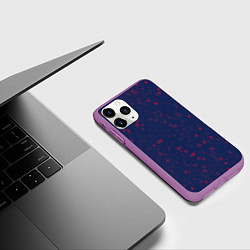Чехол iPhone 11 Pro матовый Color red squares, цвет: 3D-фиолетовый — фото 2