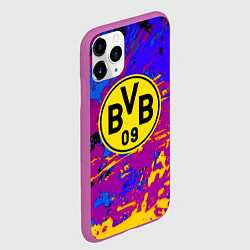 Чехол iPhone 11 Pro матовый Borussia абстрактные краски, цвет: 3D-фиолетовый — фото 2