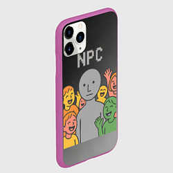 Чехол iPhone 11 Pro матовый Я NPC без эмоций, цвет: 3D-фиолетовый — фото 2
