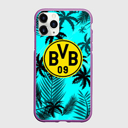 Чехол iPhone 11 Pro матовый Borussia неоновые тропики гта, цвет: 3D-фиолетовый