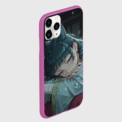 Чехол iPhone 11 Pro матовый Маомао с кошачьими ушками, цвет: 3D-фиолетовый — фото 2