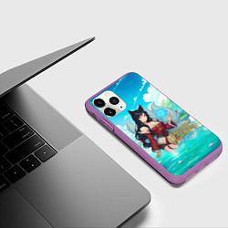 Чехол iPhone 11 Pro матовый Ahri League of Legends, цвет: 3D-фиолетовый — фото 2