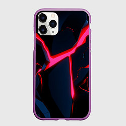 Чехол iPhone 11 Pro матовый Neon glow, цвет: 3D-фиолетовый
