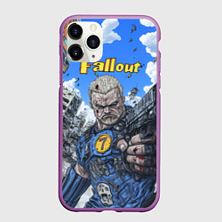 Чехол iPhone 11 Pro матовый Fallout брутальный седьмой, цвет: 3D-фиолетовый