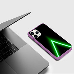 Чехол iPhone 11 Pro матовый Color neon green, цвет: 3D-фиолетовый — фото 2