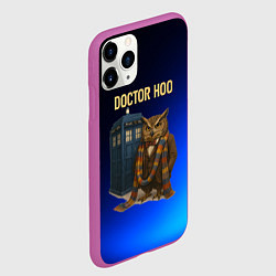Чехол iPhone 11 Pro матовый Doctor Hoo сова у телефонной будки, цвет: 3D-фиолетовый — фото 2