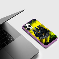 Чехол iPhone 11 Pro матовый Голуби Икс супергерои, цвет: 3D-фиолетовый — фото 2