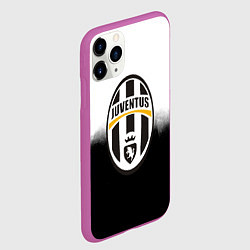 Чехол iPhone 11 Pro матовый Ювентус деревья краски, цвет: 3D-фиолетовый — фото 2