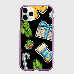 Чехол iPhone 11 Pro матовый Christmas soul, цвет: 3D-фиолетовый