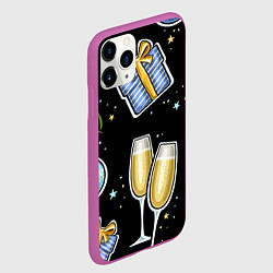 Чехол iPhone 11 Pro матовый Новогодний вайб, цвет: 3D-фиолетовый — фото 2