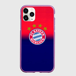 Чехол iPhone 11 Pro матовый Бавария Мюнхен градиент, цвет: 3D-фиолетовый