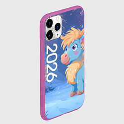 Чехол iPhone 11 Pro матовый Милая лошадка 2026, цвет: 3D-фиолетовый — фото 2