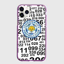 Чехол iPhone 11 Pro матовый Лестер сити цифры символы, цвет: 3D-фиолетовый