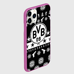 Чехол iPhone 11 Pro матовый Borussia x counter strike, цвет: 3D-фиолетовый — фото 2
