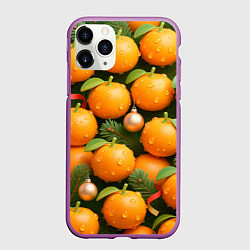 Чехол iPhone 11 Pro матовый Мандариновое настроение, цвет: 3D-фиолетовый