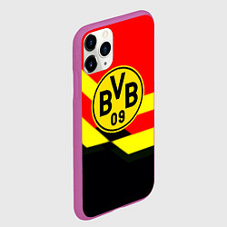 Чехол iPhone 11 Pro матовый Borussia геомтерия спорт, цвет: 3D-фиолетовый — фото 2