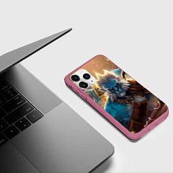 Чехол iPhone 11 Pro матовый Phantom Lancer, цвет: 3D-малиновый — фото 2