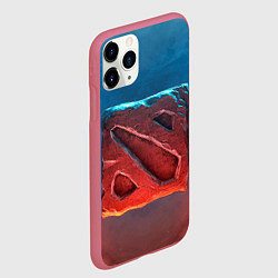 Чехол iPhone 11 Pro матовый Dota 2: Symbol, цвет: 3D-малиновый — фото 2