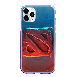 Чехол iPhone 11 Pro матовый Dota 2: Symbol, цвет: 3D-светло-сиреневый