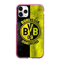 Чехол iPhone 11 Pro матовый Borussia Dortmund, цвет: 3D-малиновый