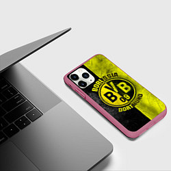 Чехол iPhone 11 Pro матовый Borussia Dortmund, цвет: 3D-малиновый — фото 2