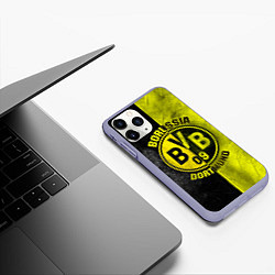 Чехол iPhone 11 Pro матовый Borussia Dortmund, цвет: 3D-светло-сиреневый — фото 2