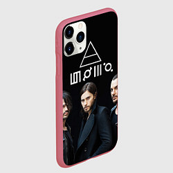 Чехол iPhone 11 Pro матовый 30 seconds to mars, цвет: 3D-малиновый — фото 2