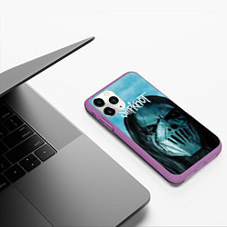 Чехол iPhone 11 Pro матовый Slipknot, цвет: 3D-фиолетовый — фото 2