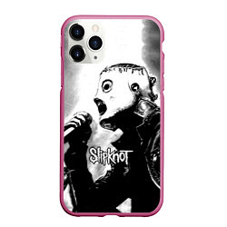 Чехол iPhone 11 Pro матовый Slipknot, цвет: 3D-малиновый