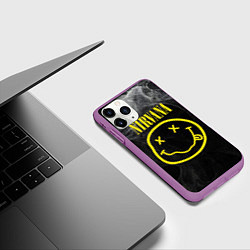 Чехол iPhone 11 Pro матовый Nirvana Smoke, цвет: 3D-фиолетовый — фото 2