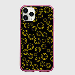 Чехол iPhone 11 Pro матовый Nirvana Pattern, цвет: 3D-малиновый