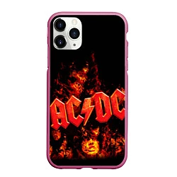 Чехол iPhone 11 Pro матовый AC/DC Flame