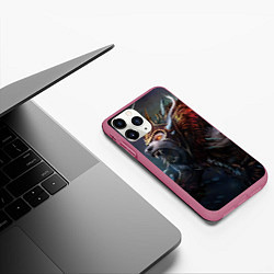 Чехол iPhone 11 Pro матовый Ursa Rage, цвет: 3D-малиновый — фото 2