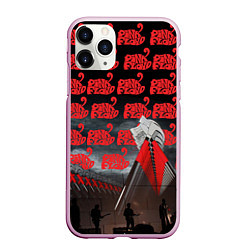Чехол iPhone 11 Pro матовый Pink Floyd Pattern, цвет: 3D-розовый