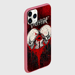 Чехол iPhone 11 Pro матовый BFMV: Duo Skulls, цвет: 3D-малиновый — фото 2