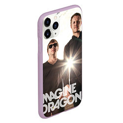 Чехол iPhone 11 Pro матовый Imagine Dragons, цвет: 3D-сиреневый — фото 2