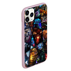 Чехол iPhone 11 Pro матовый Dota 2: All Pick, цвет: 3D-розовый — фото 2