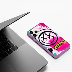 Чехол iPhone 11 Pro матовый Blink-182: Purple Smile, цвет: 3D-фиолетовый — фото 2